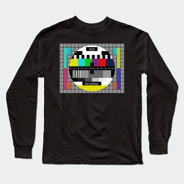 Nostalgia TV Test Signal Tshirt Long Sleeve T-Shirt by LovableDuck